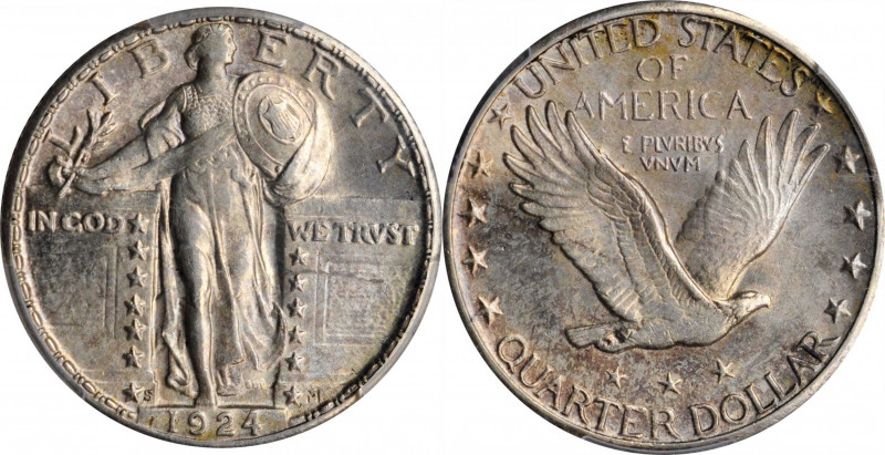 Standing Liberty Quarter

1924-S Standing Liberty Quarter. MS-63 (PCGS).

PC...