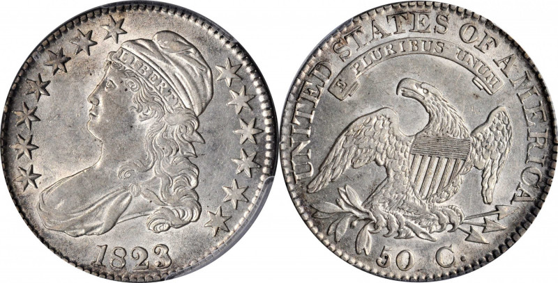 Capped Bust Half Dollar

1823 Capped Bust Half Dollar. O-106a. Rarity-2. AU-53...