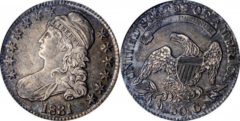 Capped Bust Half Dollar

1831 Capped Bust Half Dollar. O-104. Rarity-1. AU-50 ...