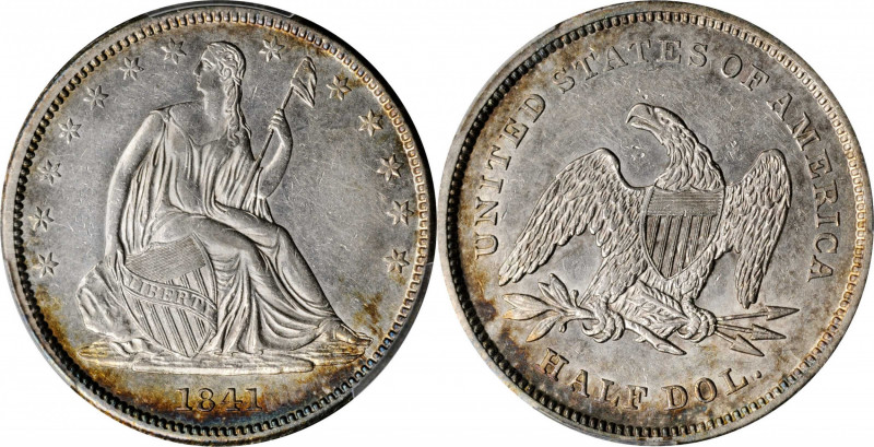 Liberty Seated Half Dollar

1841 Liberty Seated Half Dollar. WB-4. Rarity-3. A...