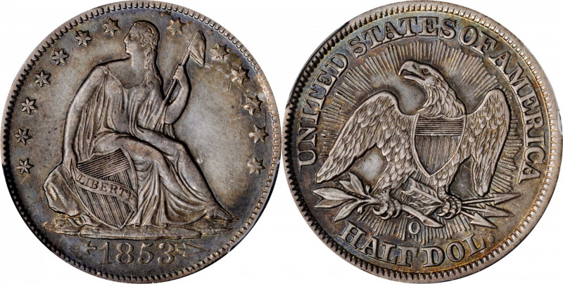 Liberty Seated Half Dollar

1853-O Liberty Seated Half Dollar. Arrows and Rays...