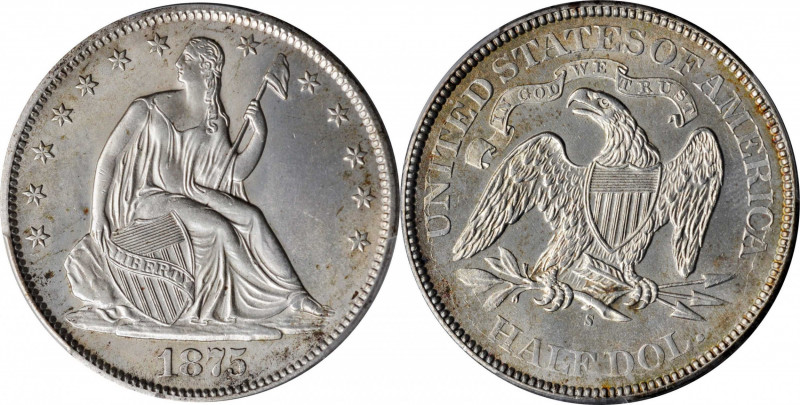 Liberty Seated Half Dollar

1875-S Liberty Seated Half Dollar. WB-10. Rarity-3...