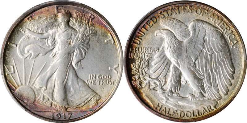 Walking Liberty Half Dollar

1917-D Walking Liberty Half Dollar. Obverse Mintm...