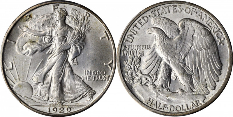 Walking Liberty Half Dollar

1929-D Walking Liberty Half Dollar. Unc Details--...