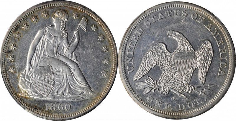 Liberty Seated Silver Dollar

1860-O Liberty Seated Silver Dollar. OC-1. Rarit...