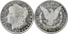 Morgan Silver Dollar

1878 Morgan Silver Dollar. 7/8 Tailfeathers. Strong. MS-63 DMPL (PCGS).

PCGS# 97079.

Estimate: 750