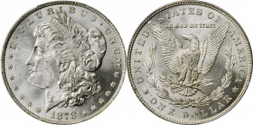 Morgan Silver Dollar

1878 Morgan Silver Dollar. 7 Tailfeathers. Reverse of 1879. MS-64 (PCGS).

PCGS# 7076. NGC ID: 253L.

Estimate: 350
