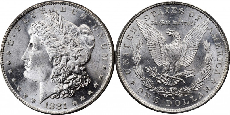 Morgan Silver Dollar

Lot of (5) 1881-S Morgan Silver Dollars. MS-64 (PCGS).
...