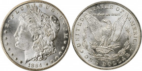 Morgan Silver Dollar

1884-CC Morgan Silver Dollar. MS-64 (ANACS).

PCGS# 7152. NGC ID: 254M.

Estimate: 100