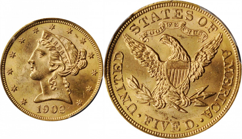 Liberty Head Half Eagle

1902 Liberty Head Half Eagle. MS-64 (PCGS). CAC.

P...