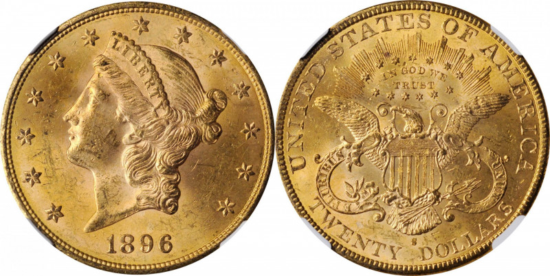 Liberty Head Double Eagle

1896-S Liberty Head Double Eagle. MS-63 (NGC). CAC....