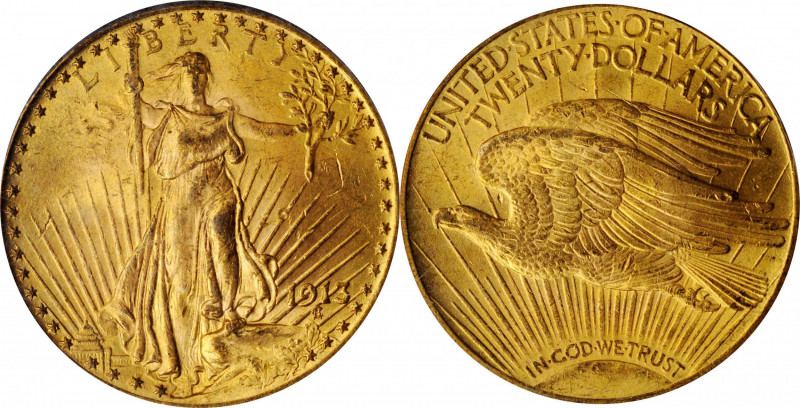 Saint-Gaudens Double Eagle

1913 Saint-Gaudens Double Eagle. MS-62 (PCGS). OGH...