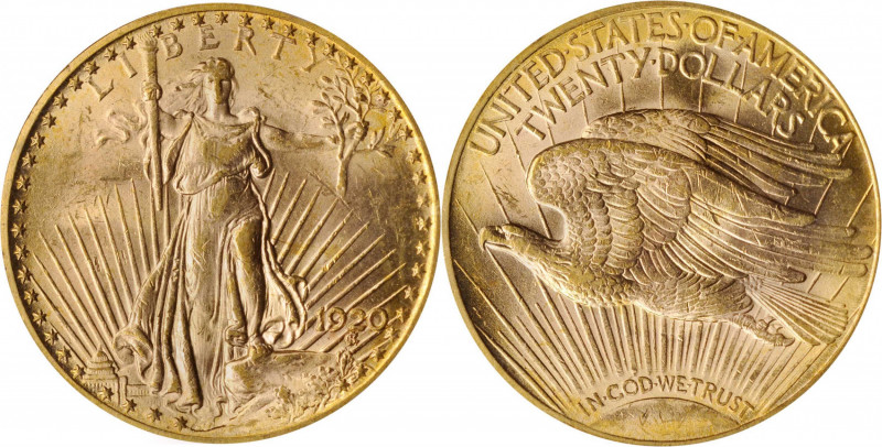 Saint-Gaudens Double Eagle

1920 Saint-Gaudens Double Eagle. MS-63 (PCGS).

...