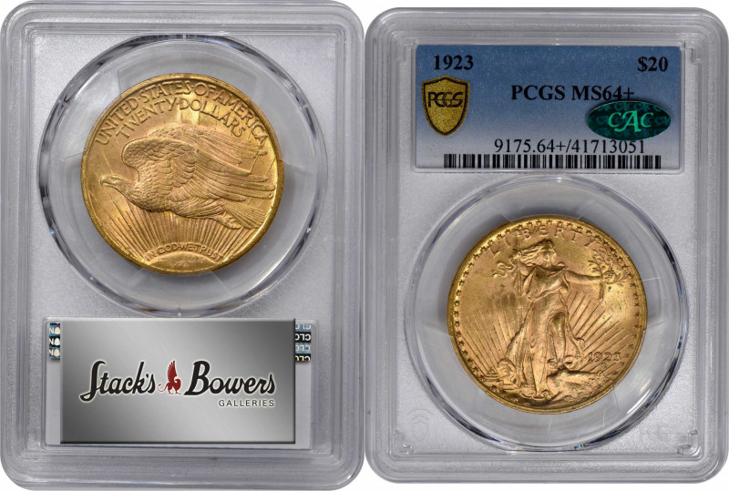 Saint-Gaudens Double Eagle

1923 Saint-Gaudens Double Eagle. MS-64+ (PCGS). CA...