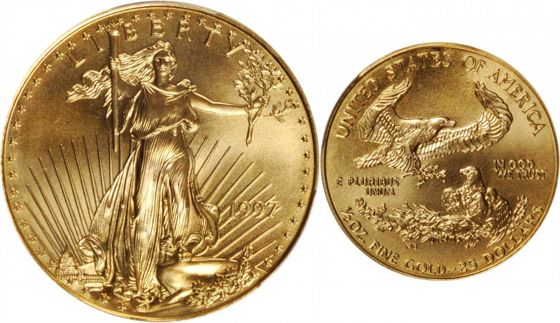 Half-Ounce Gold Eagle

1997 Half-Ounce Gold Eagle. MS-69 (PCGS).

PCGS# 9918...