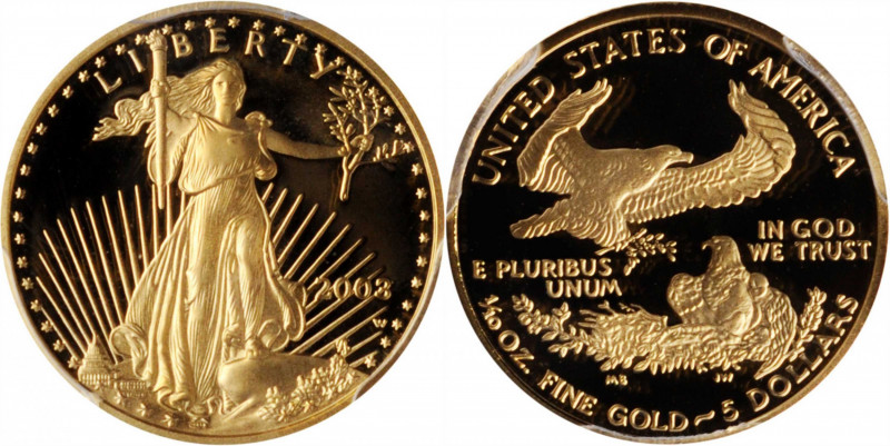 One-Ounce Gold Eagle

Complete Set of 2003-W Gold Eagles. Proof-70 Deep Cameo ...