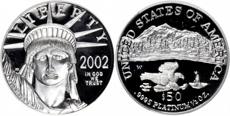 Half-Ounce Platinum Eagle

2002-W Half-Ounce Platinum Eagle. Proof-69 Deep Cam...