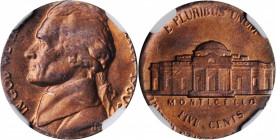 Mint Errors

1980-P Jefferson Nickel--Struck on a Cent Planchet--MS-64 RB (NGC).

3.0 grams.

Estimate: 100