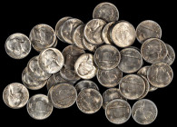 Rolls

Roll of 1950-D Jefferson Nickels. Mint State (Uncertified).

Housed in a plastic tube. (Total: 40 coins)

From the Collection of Silas St...