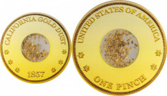 Gold Nuggets

(ca. 1857) One Pinch of California Gold Dust. 1 of 1849. (PCGS).

Ex S.S. Central America.

Estimate: 125
