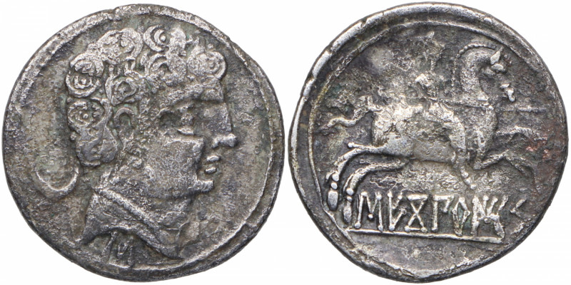 120 a 30 A.C . Secobirices. Denario. Ae. MBC-. Est.80.