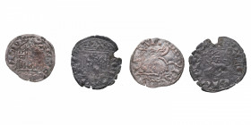 1312-1350. Alfonso XI (1312-1350). Burgos y Toledo. Lote de dos monedas: Cornados de Alfonso XI. Ve. MBC y MBC-. Est.30.