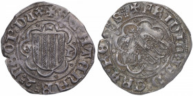 1355. Corona catalano-aragonesa. Federico IV. Sicilia. Pirral. Ve. 3,28 g. Atractiva. Rara así. EBC- / MBC+. Est.100.