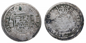 1708. Felipe V (1700-1746). Segovia. 2 reales. Y. A&C 942. Ag. 4,52 g. MBC-. Est.30.