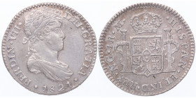 1821. Fernando VII (1808-1833). Guatemala. 1 Real. M. A&C 561. Ag. 3,44 g. EBC+. Est.200.