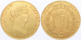 1814. Fernando VII (1808-1833). Madrid. 4 Escudos. GJ. A&C 1709. Au. 13,56 g. SC-. Est.1100.