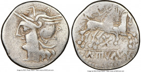 EASTERN CELTS. Geto-Dacian(?) Ca. 2nd-1st centuries BC. AR denarius (18mm, 4.19 gm, 5h). NGC Choice Fine 4/5 - 4/5. Imitating uncertain Roman Republic...