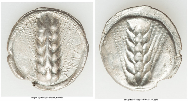 LUCANIA. Metapontum. Ca. 510-470 BC. AR stater (25.mm, 7.00 gm, 12h). VF, edge c...