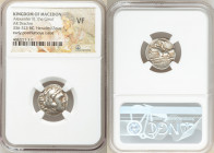 MACEDONIAN KINGDOM. Alexander III the Great (336-323 BC). AR drachm (18mm, 9h). NGC VF. Posthumous issue of Lampsacus, ca. 310-301 BC. Head of Heracle...