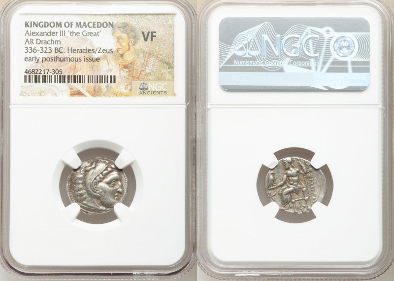 MACEDONIAN KINGDOM. Alexander III the Great (336-323 BC). AR drachm (19mm, 11h)....