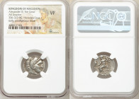 MACEDONIAN KINGDOM. Alexander III the Great (336-323 BC). AR drachm (19mm, 11h). NGC VF. Posthumous issue of 'Colophon', 310-301 BC. Head of Heracles ...
