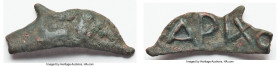 SCYTHIA. Olbia. Ca. 437-410 BC. Cast AE (31mm, 2.56 gm). VF. Dolphin right / APIXO. Anokhin 179. End of tail broken.

HID09801242017

© 2020 Heritage ...