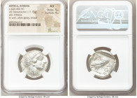 ATTICA. Athens. Ca. 440-404 BC. AR tetradrachm (24mm, 17.13 gm, 1h). NGC AU 5/5 - 4/5. Mid-mass coinage issue. Head of Athena right, wearing crested A...