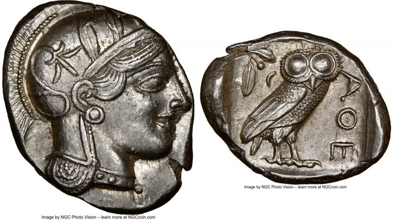 ATTICA. Athens. Ca. 440-404 BC. AR tetradrachm (28mm, 17.23 gm, 10h). NGC AU 5/5...