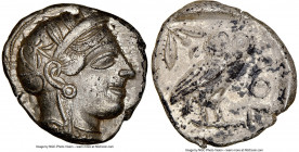 ATTICA. Athens. Ca. 440-404 BC. AR tetradrachm (24mm, 17.06 gm, 3h). NGC Choice XF 5/5 - 2/5. Mid-mass coinage issue. Head of Athena right, wearing cr...