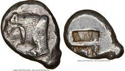 CARIA. Uncertain mint. Ca. 520-450 BC. AR stater (23mm). NGC Choice VF. Persic standard, (Mylasa?). Forepart of lion left, mouth opened slightly, exte...