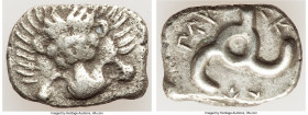 LYCIAN DYNASTS. Pericles (ca. 390-360 BC). AR third-stater (16mm, 2.37 gm, 10h). VF. Uncertain mint. Lion scalp facing Π↑P-EK-Λ↑ (Pericles in Lycian),...