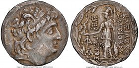 SELEUCID KINGDOM. Antiochus VII Euergetes (Sidetes) (138-129 BC). AR tetradrachm (28mm, 16.16 gm, 1h). NGC Choice VF 5/5 - 3/5, scuff, edge cut. Posth...