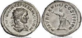 Caracalla (AD 198-217). AR antoninianus (24mm, 4.87 gm, 1h). NGC AU 5/5 - 2/5, brushed. Rome, AD 216. ANTONINVS PIVS AVG GERM, radiate, draped bust of...