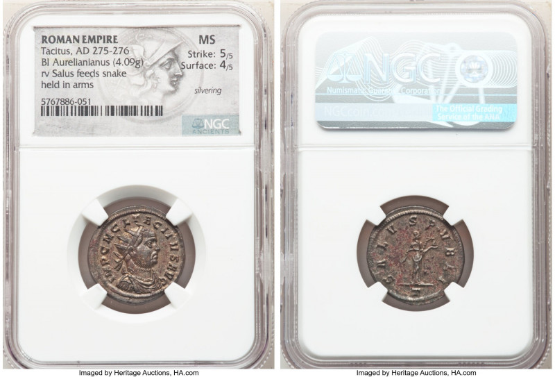 Tacitus (AD 275-276). BI antoninianus (22mm, 4.09 gm, 12h). NGC MS 5/5 - 4/5, Si...