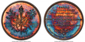 Franz Joseph I silver Specimen Medal 1893 SP64 PCGS, Wurzbach-1902. 33mm. MDCCC / LXVIII on left, MDCCC / XCIII on right of flaming torch with crossed...