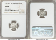 Republic 1/2 Sol 1862 PTS-FP MS66 NGC, Potosi mint, KM133.2. Untoned satin surfaces. 

HID09801242017

© 2020 Heritage Auctions | All Rights Reser...