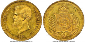 Pedro II gold 20000 Reis 1853 MS61 NGC, Rio de Janeiro mint, KM468. First year of type, Lustrous. AGW 0.5286 oz. 

HID09801242017

© 2020 Heritage...