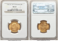 Christian IX gold 20 Kroner 1900 (h)-VBP MS63 NGC, Copenhagen mint, KM791.2. AGW 0.2593 oz. 

HID09801242017

© 2020 Heritage Auctions | All Right...