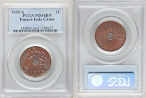 French Colony 6-Piece Lot of Certified Cents 1939-A PCGS, 1) Cent - MS66 Brown 2) Cent - MS65 Red and Brown 3) Cent - MS66 Red and Brown 4) Cent - MS6...