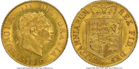 George III gold 1/2 Sovereign 1817 UNC Details (Obverse Graffiti) NGC, KM673, S-3786. Highly lustrous and displaying fully outlined devices lacking an...